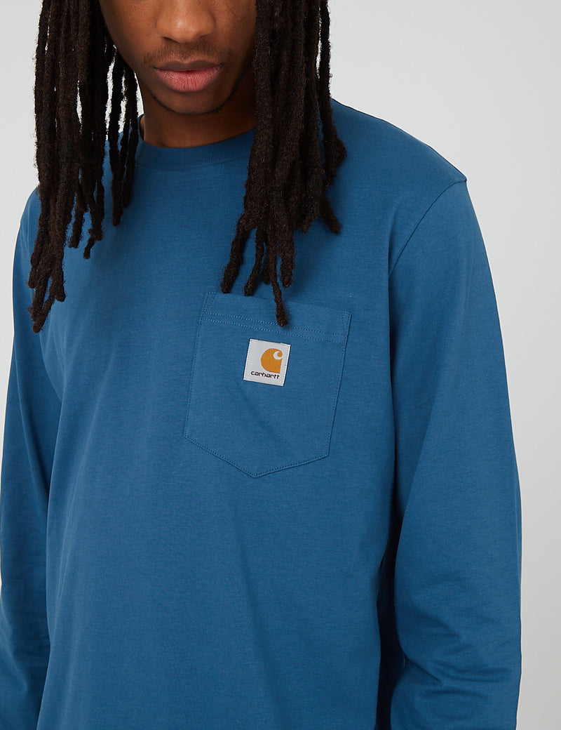 Carhartt-WIP Pocket Langarm T-Shirt - Shore