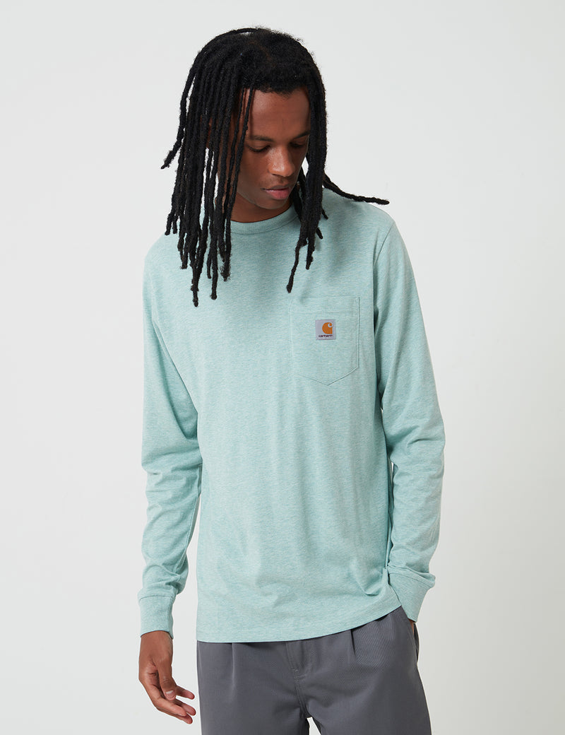 Carhartt-WIP Pocket Long Sleeve T-Shirt - Zola Heather