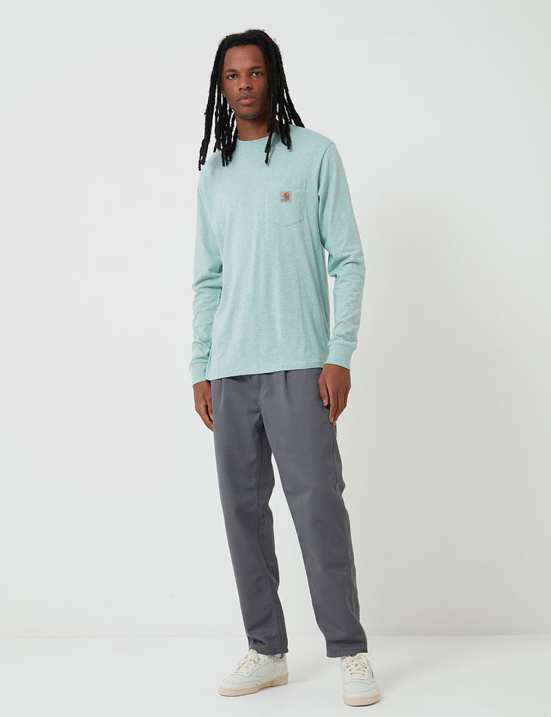 Carhartt-WIP Pocket Long Sleeve T-Shirt - Zola Heather