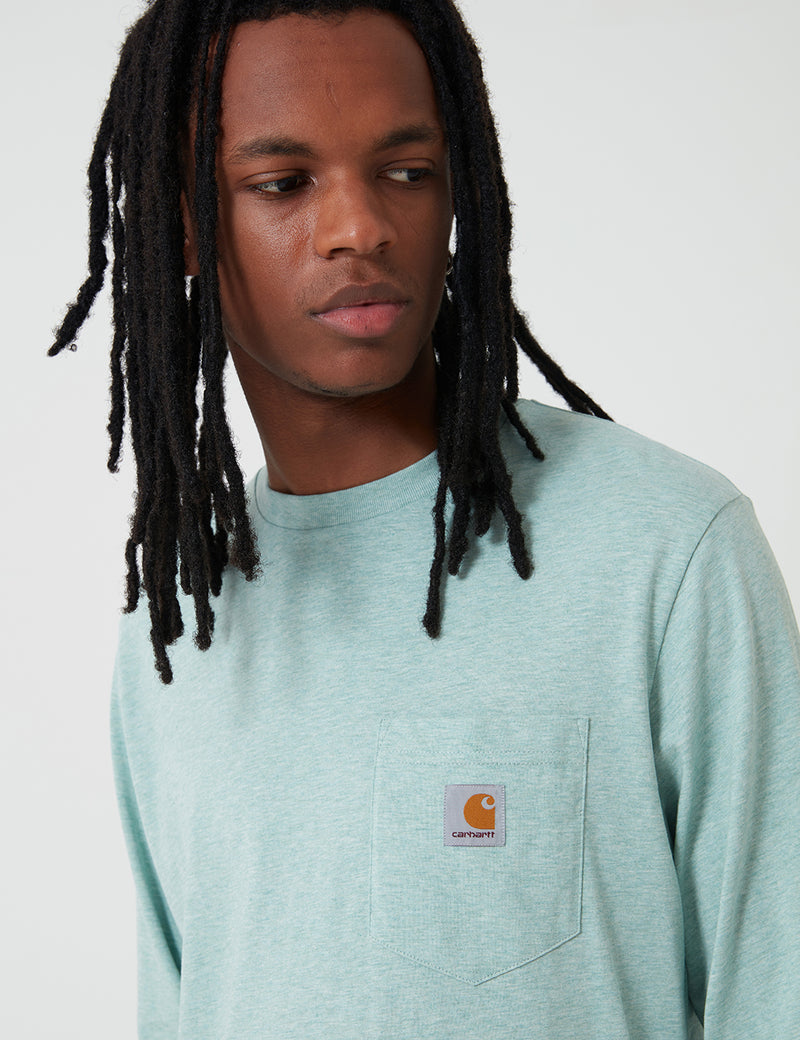 Carhartt-WIP Pocket Long Sleeve T-Shirt - Zola Heather