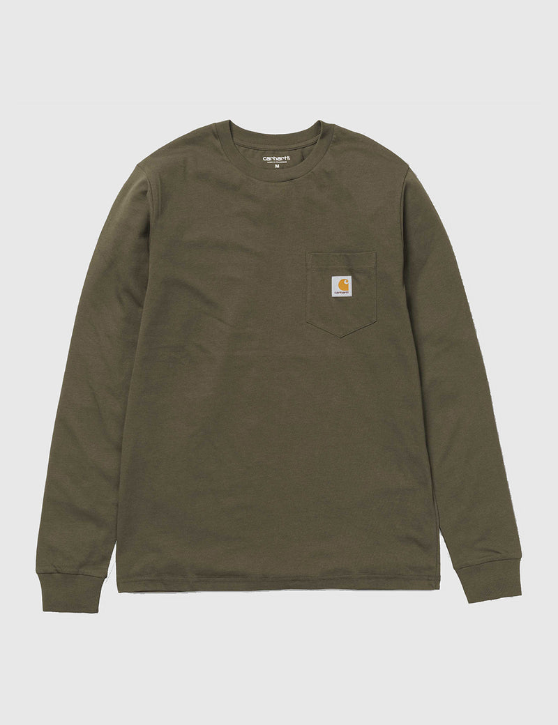 Carhartt Pocket Long Sleeve T-Shirt - Cypress Green