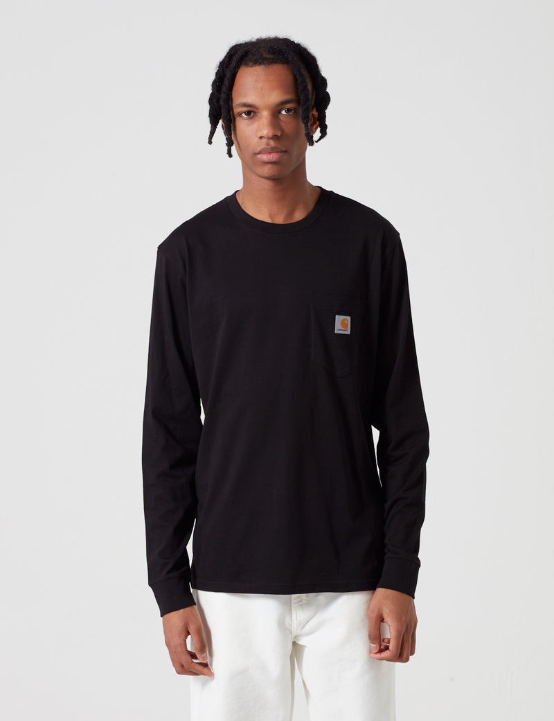T-Shirt à Manche Longue Carhartt-WIP Pocket - Black