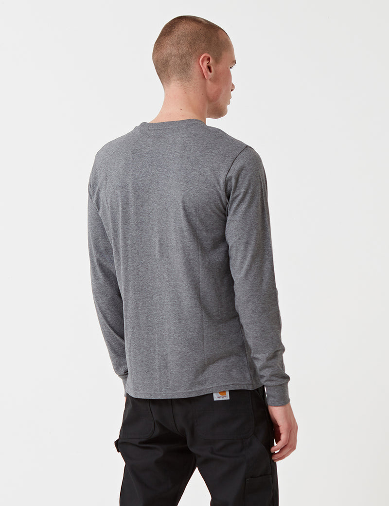 Carhartt Pocket Long Sleeve T-Shirt - Dark Grey