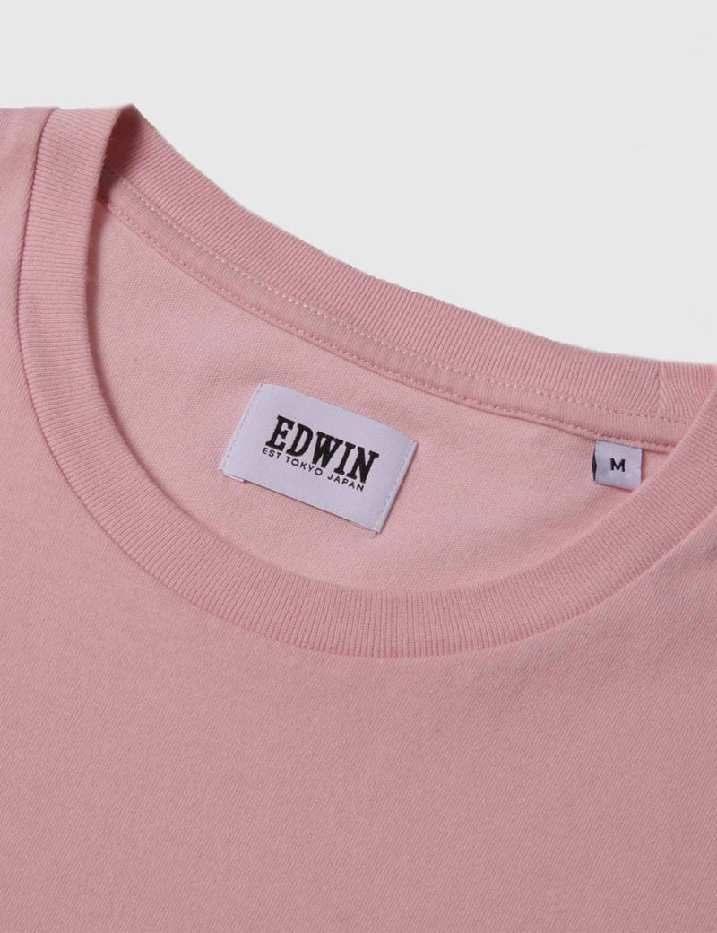 Edwin 포켓 티셔츠-핑크
