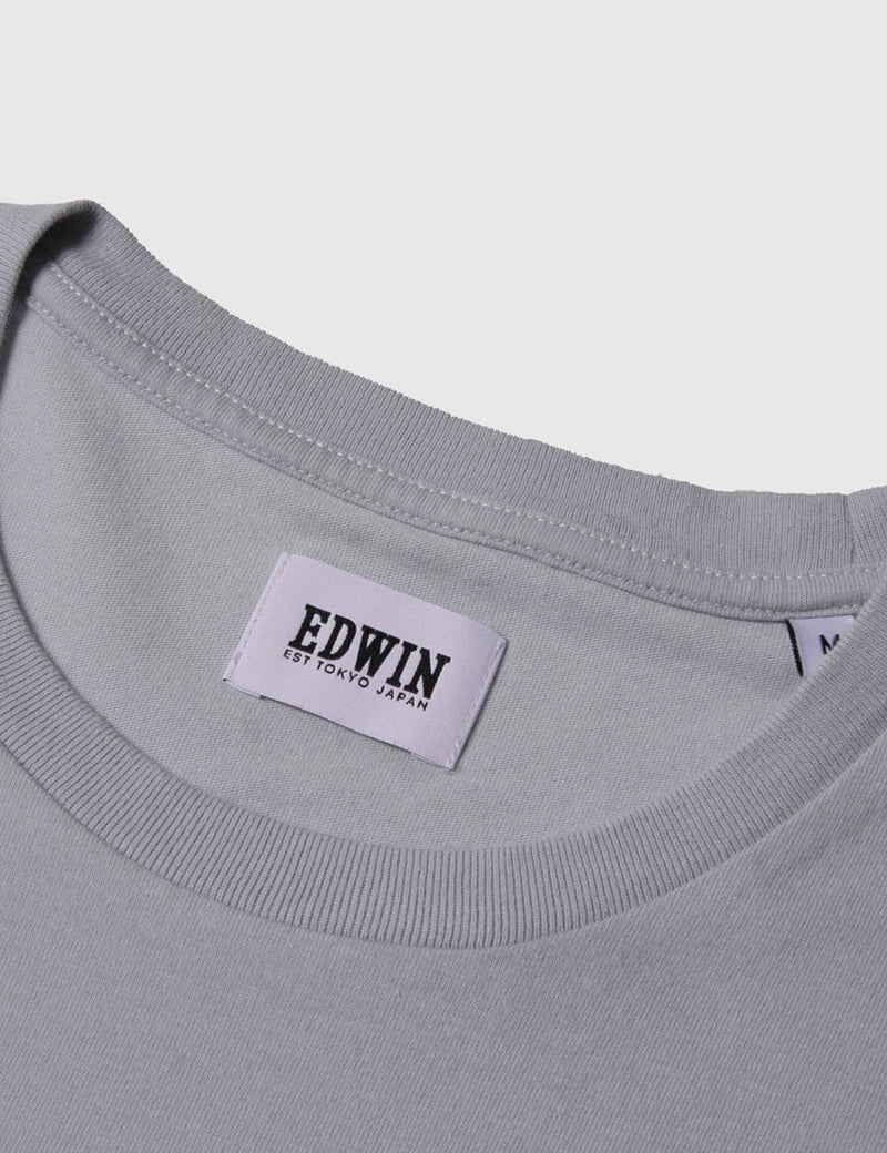 Edwin Pocket T-shirt - Ciel Clair Blue