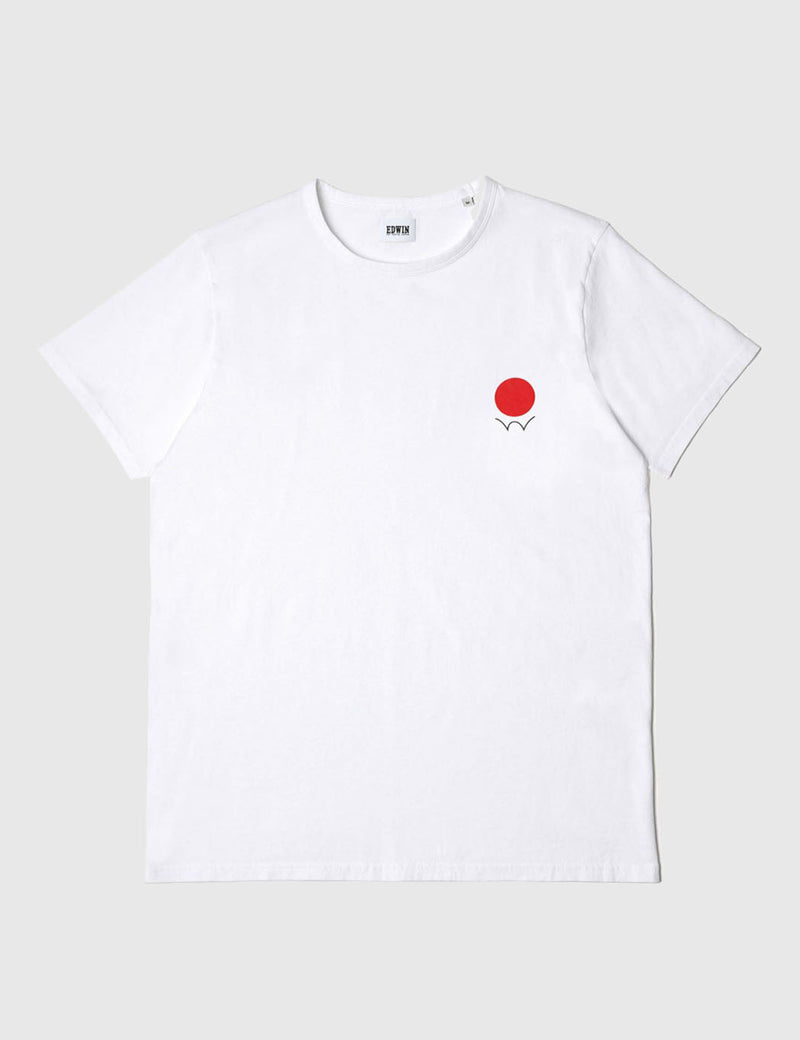 Edwin Red Dot Logo 2 T-shirt - White
