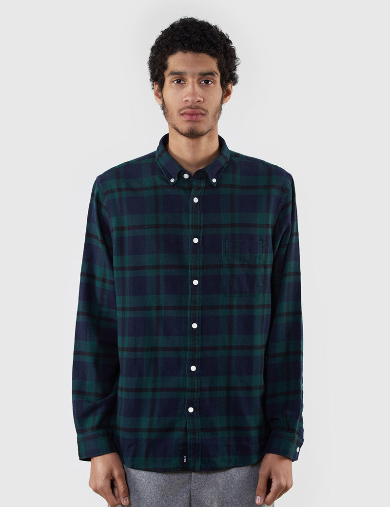Chemise Flanelle Edwin Standard - Black Watch Tartan