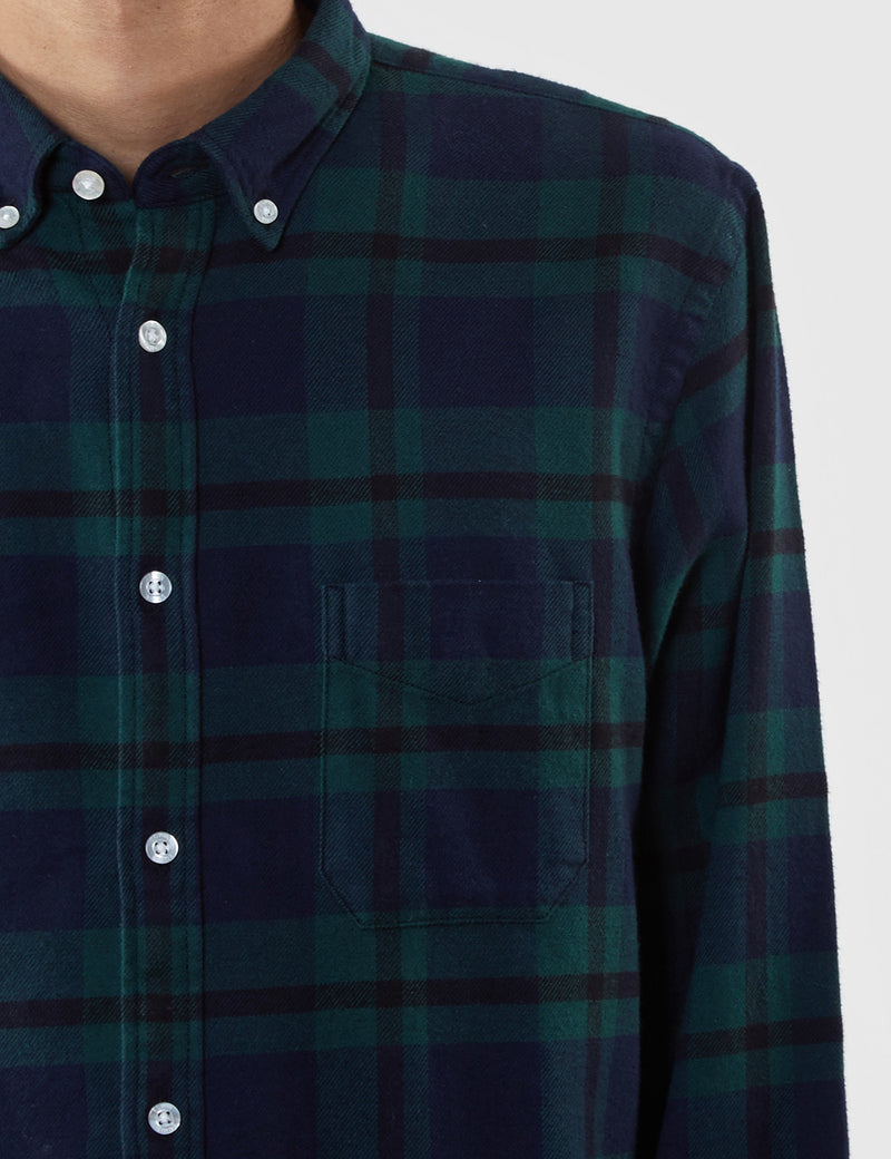 Edwin Standard Flannel Shirt - Black Watch Tartan | URBAN EXCESS.