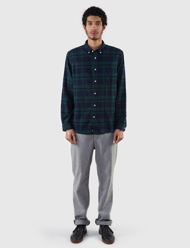 Chemise Flanelle Edwin Standard - Black Watch Tartan