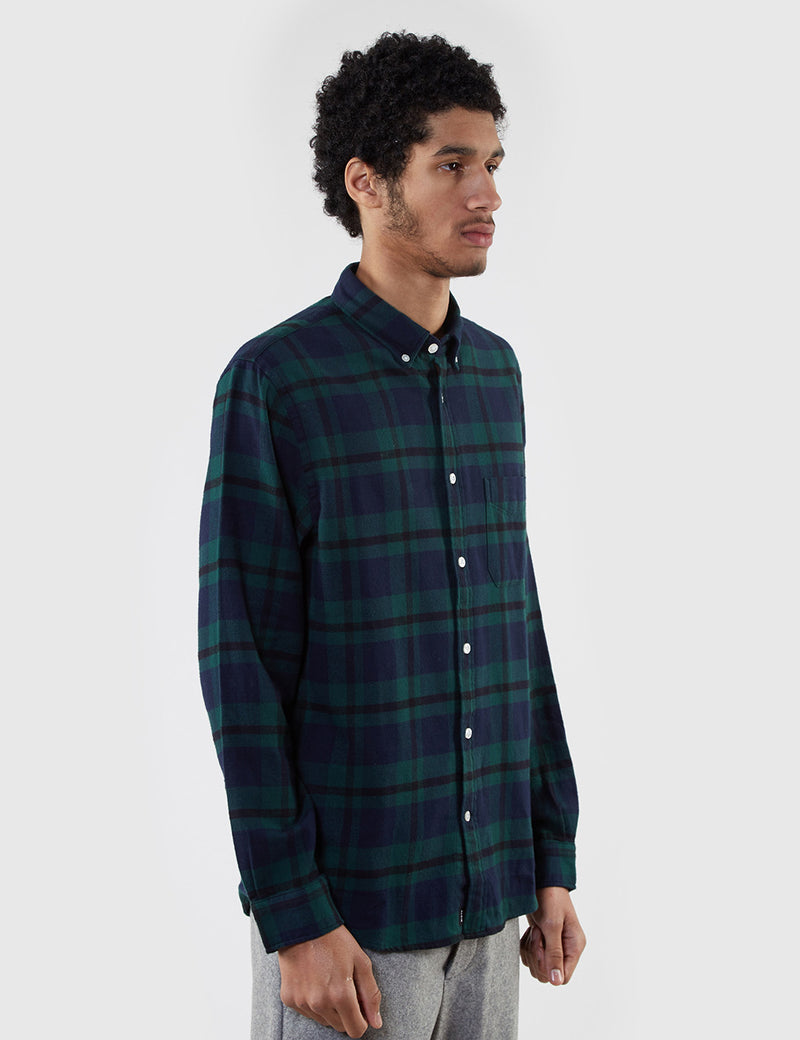 Chemise Flanelle Edwin Standard - Black Watch Tartan