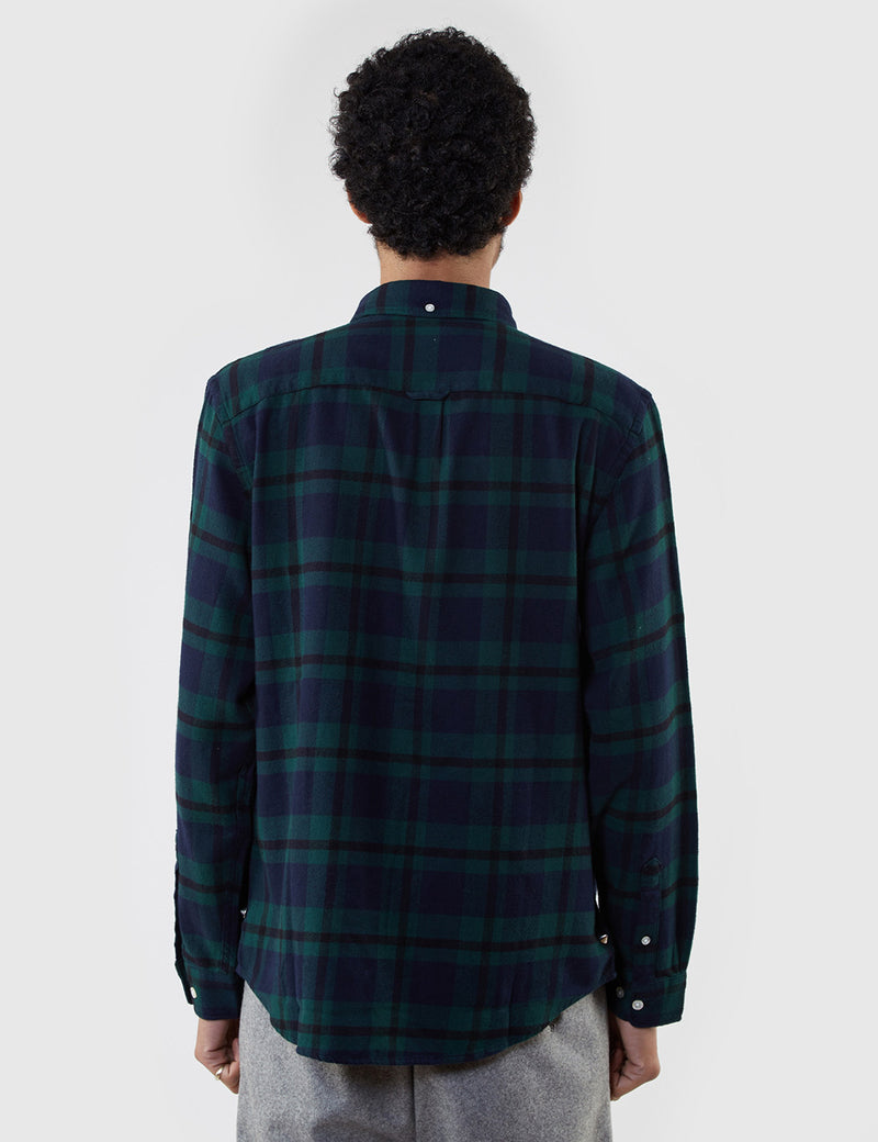 Chemise Flanelle Edwin Standard - Black Watch Tartan