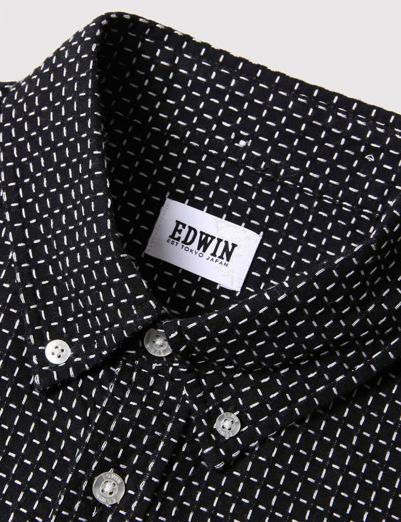 Edwin Standard Shirt - Black/White