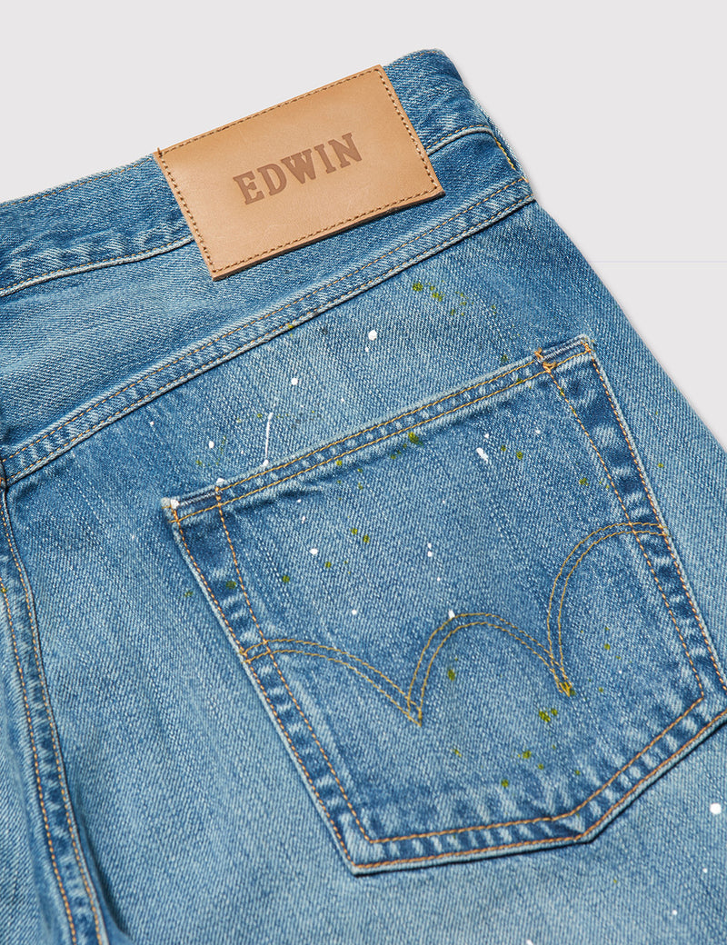 Edwin ED-55 Rainbow Selvage Jeans 12.8oz (Regular Tapered) - Pulled Wash