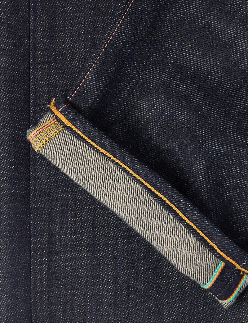 Edwin ED 80 Slim Tapered Jeans Rainbow Selvage 12.8oz Blue I UE. URBAN EXCESS
