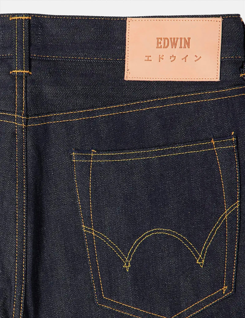 Edwin ED-80 Slim Tapered Jeans (63 Rainbow Selvage, 12.8oz) - Bleu non lavé