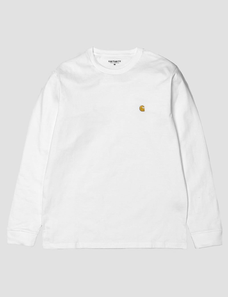 Carhartt Chase Long Sleeve T-Shirt - White