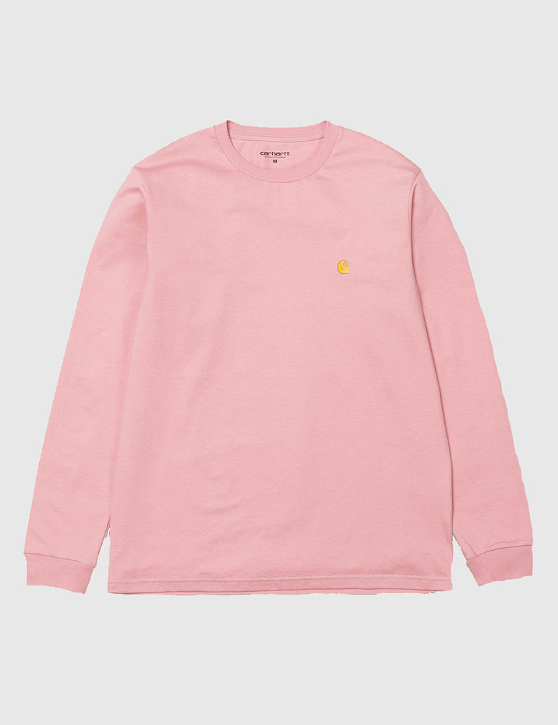Carhartt Chase Long Sleeve T-Shirt - Soft Rose Pink