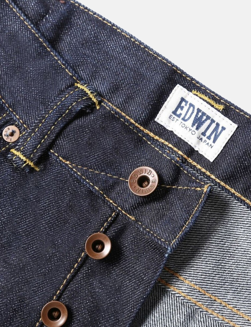 Edwin ED-80 Dark Blue Jeans 12 Unzen (Slim Tapered) - Rinsed