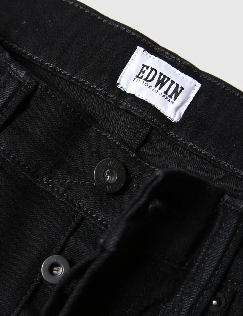 Edwin ED-80 CS White Listed Black Selvage Jeans 13oz (Slim Tapered) - Rinsed