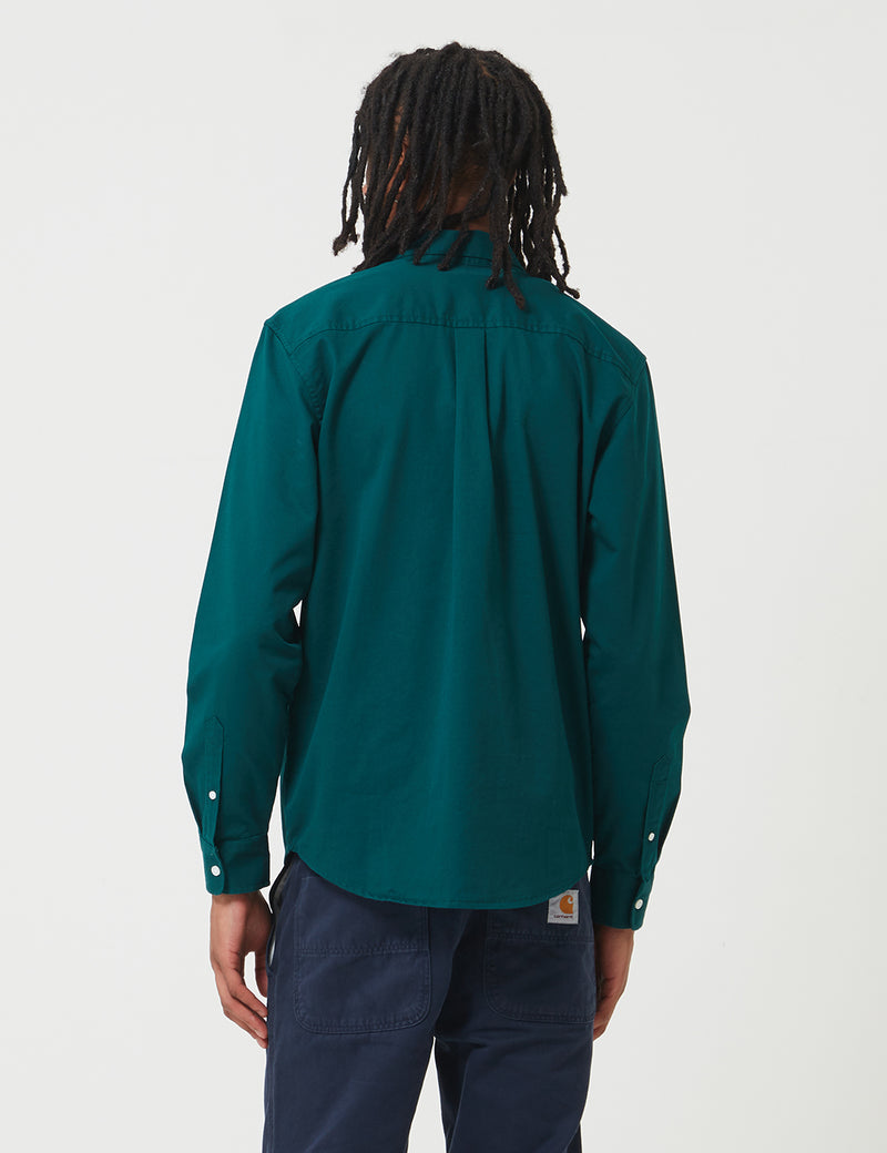 Carhartt-WIP Madison Shirt - Dark Fir Green / Merlot Red