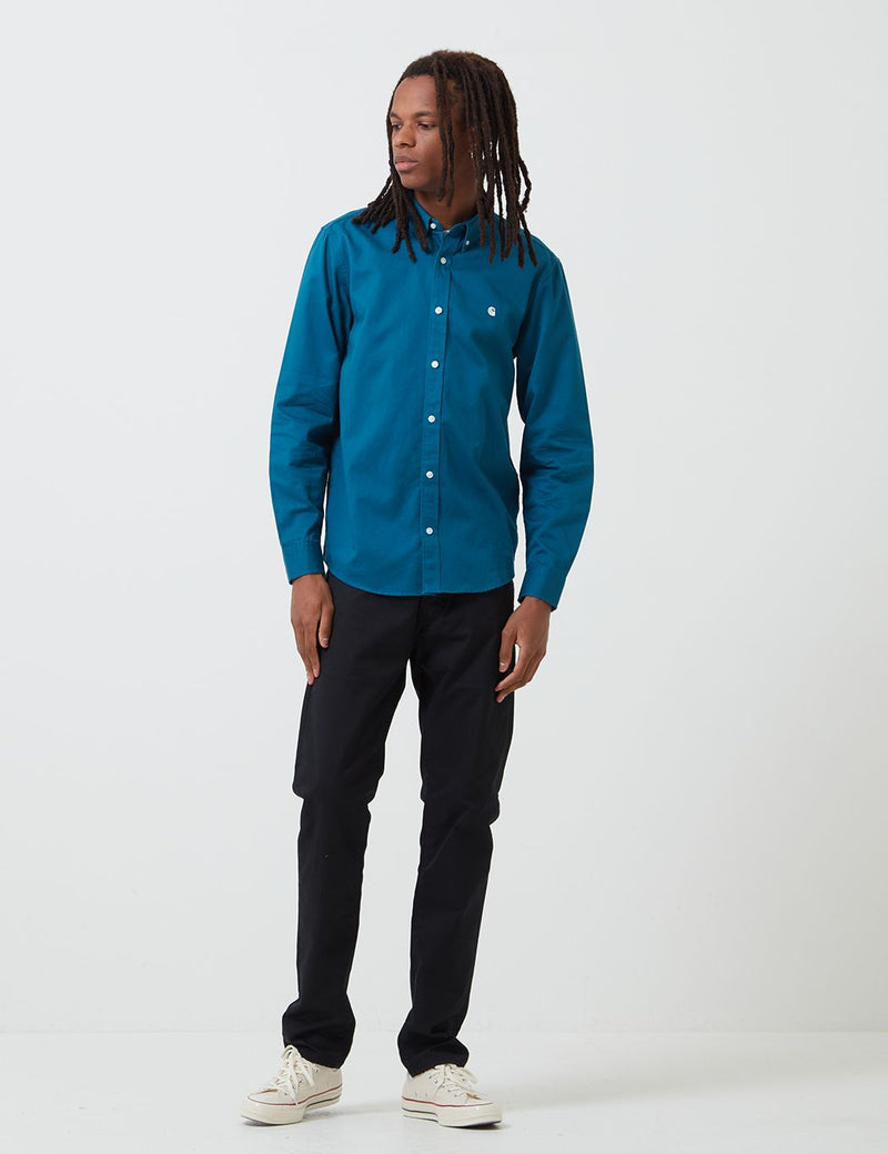 Carhartt-WIP Madison Shirt - Moody Blue/Wax