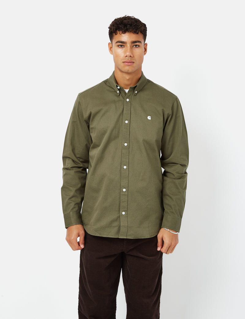 Carhartt-WIP Chemise Madison - Vert Algue/Cire