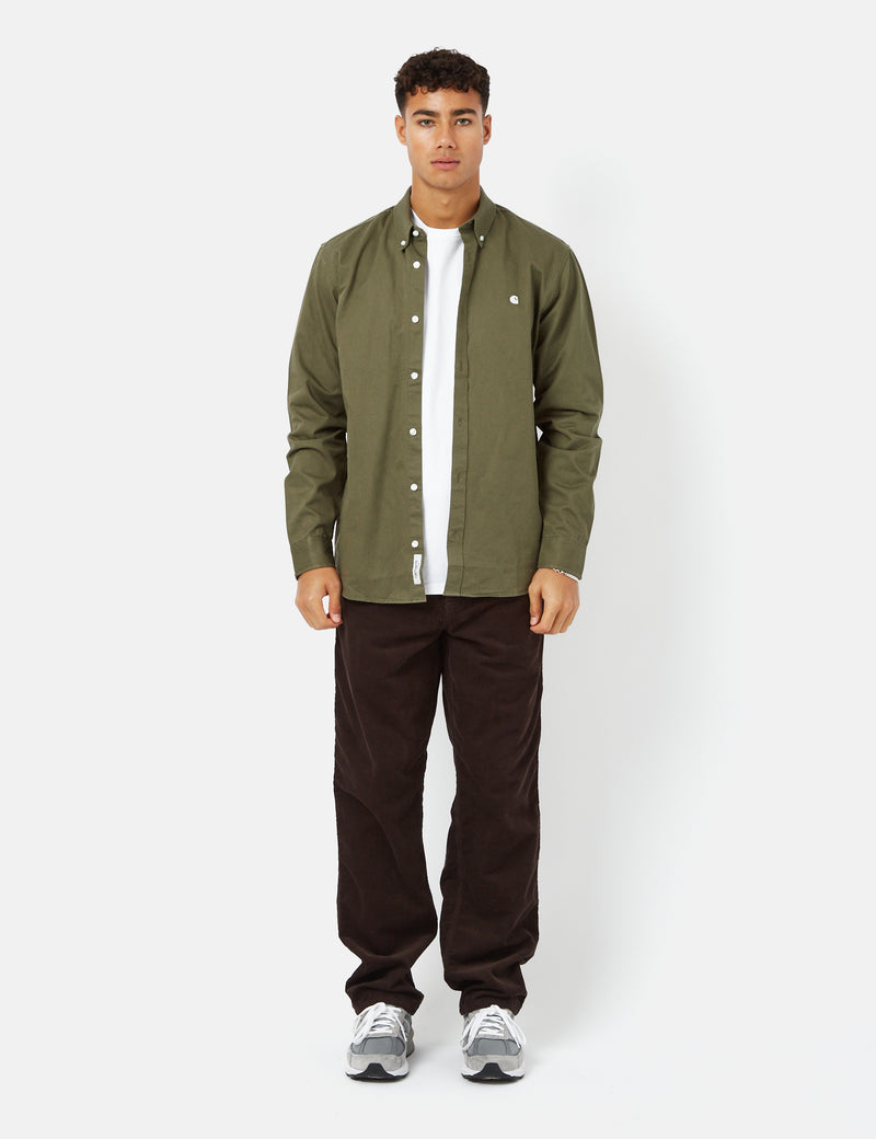 Carhartt-WIP Chemise Madison - Vert Algue/Cire
