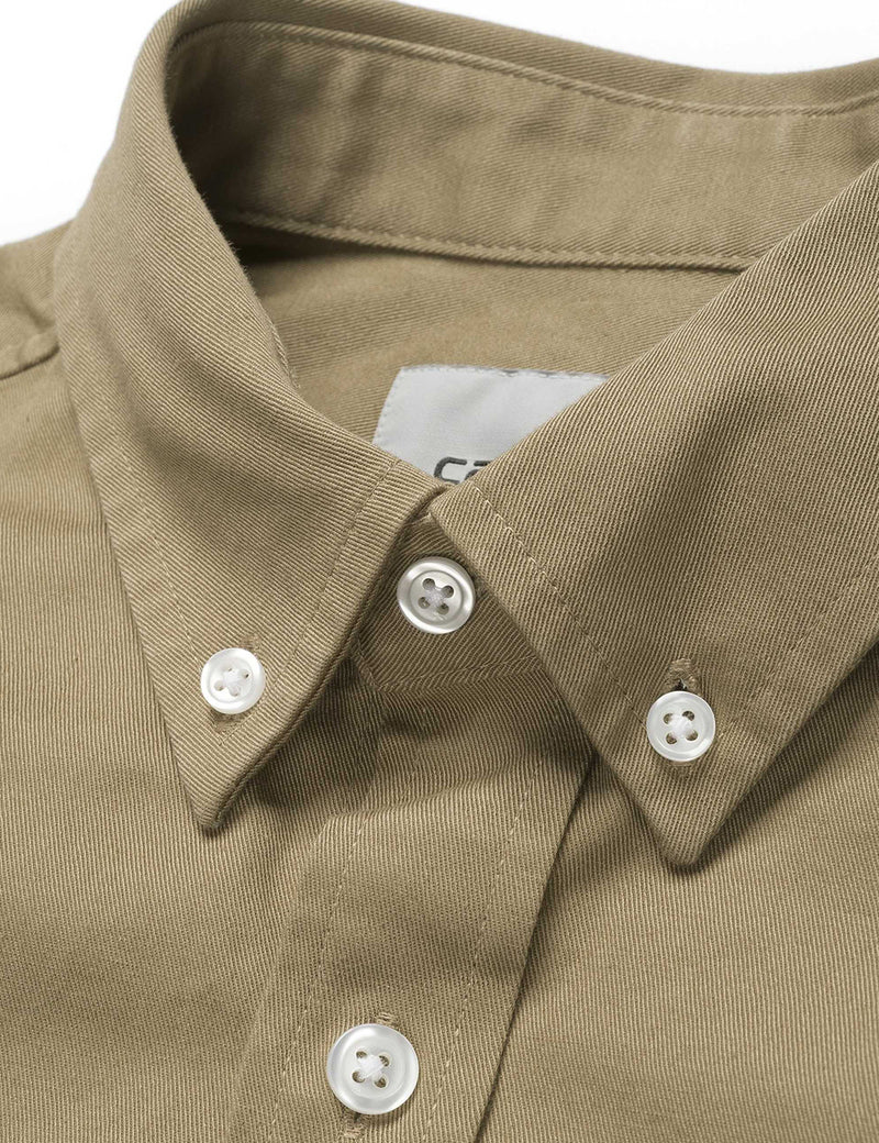 Chemise Carhartt-WIP L/S Madison - Cuir Kaki