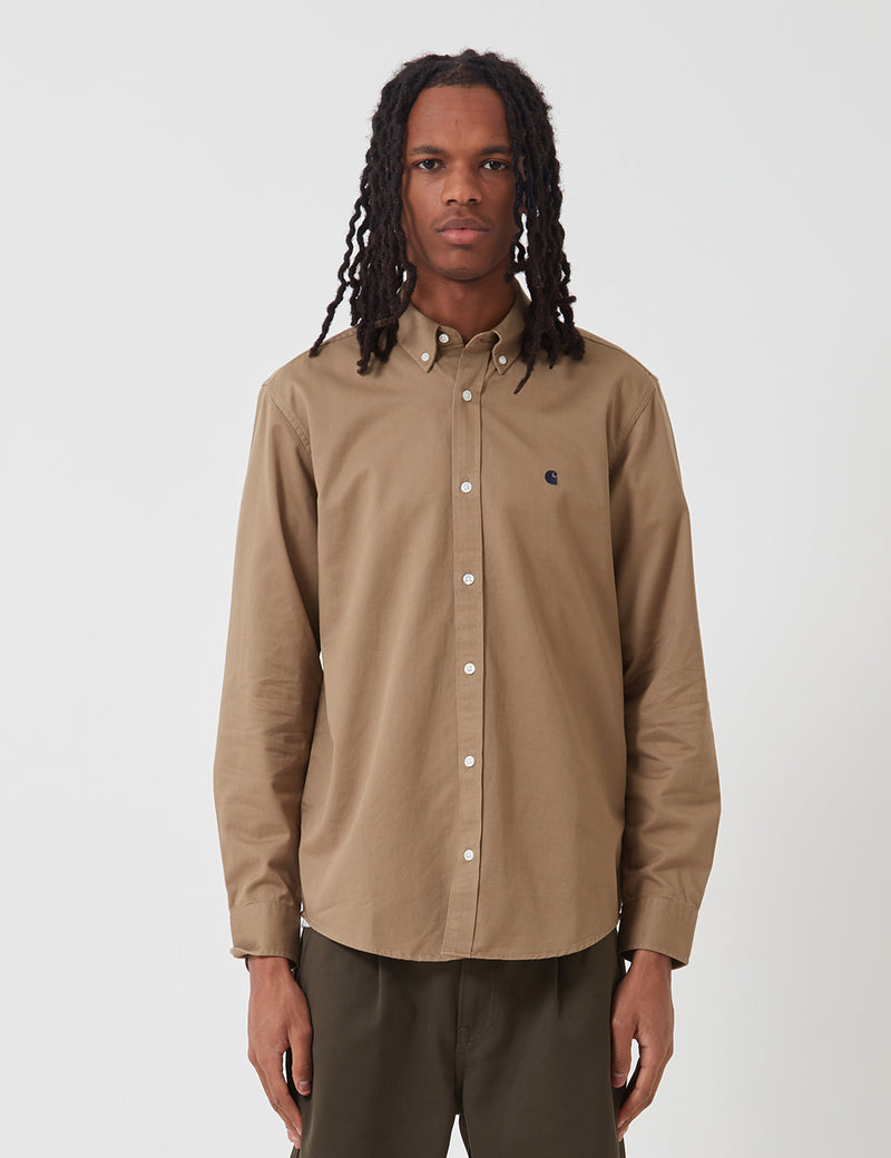 Chemise Carhartt-WIP L/S Madison - Cuir Kaki