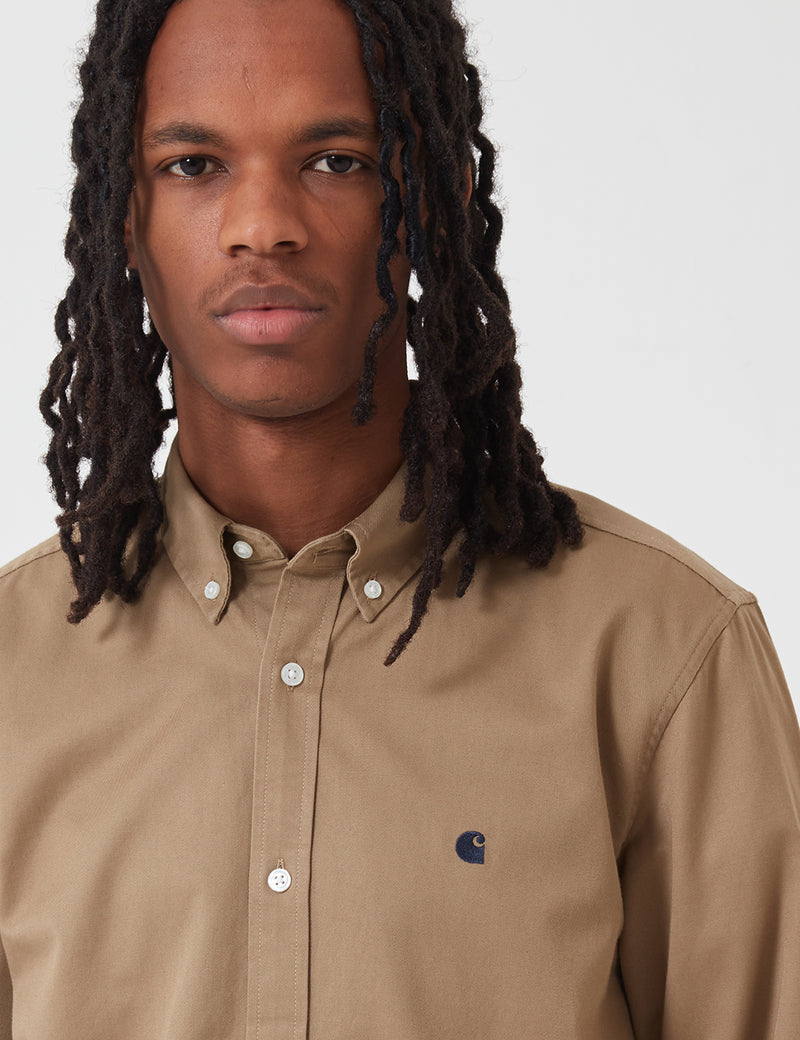 Chemise Carhartt-WIP L/S Madison - Cuir Kaki