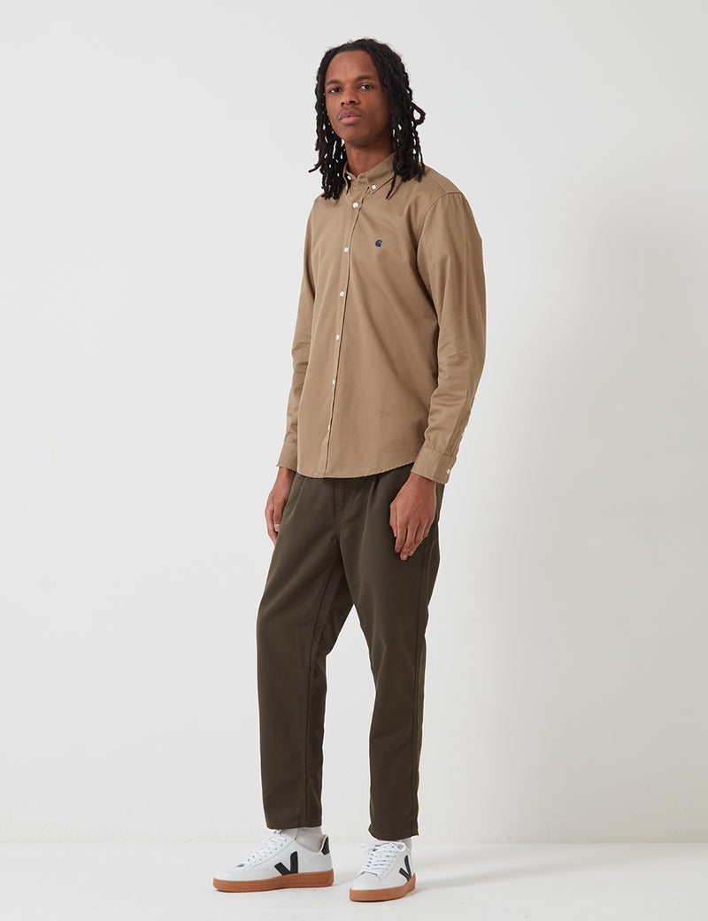 Chemise Carhartt-WIP L/S Madison - Cuir Kaki