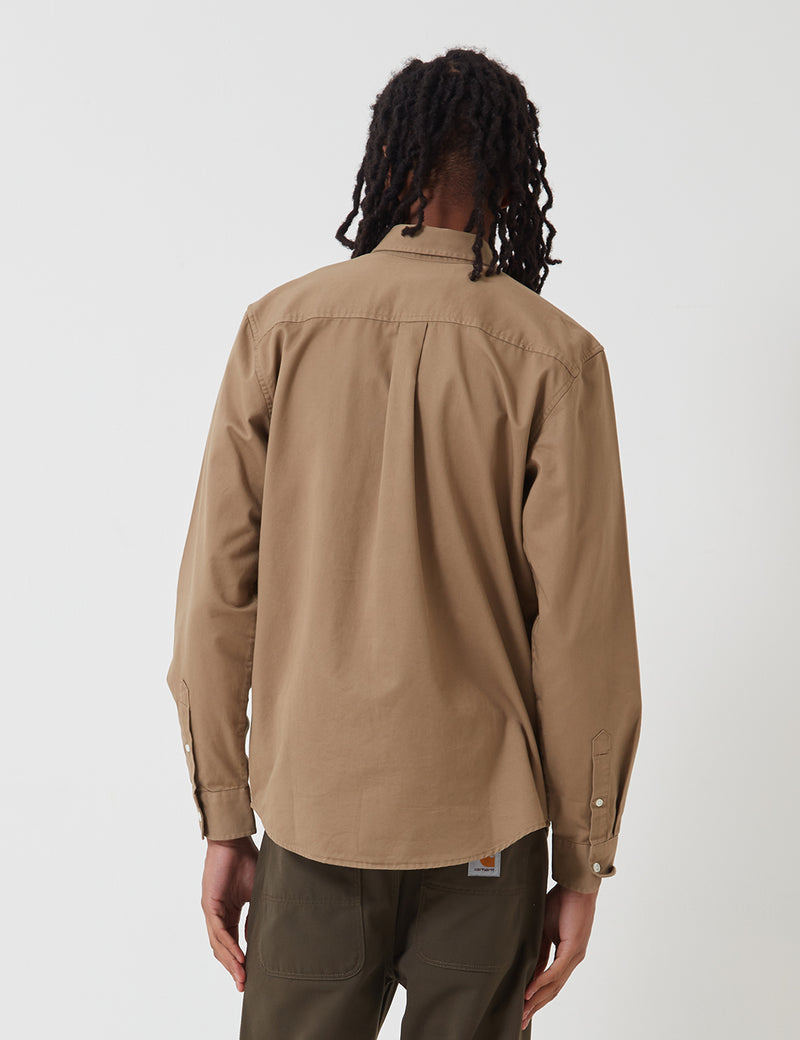 Chemise Carhartt-WIP L/S Madison - Cuir Kaki
