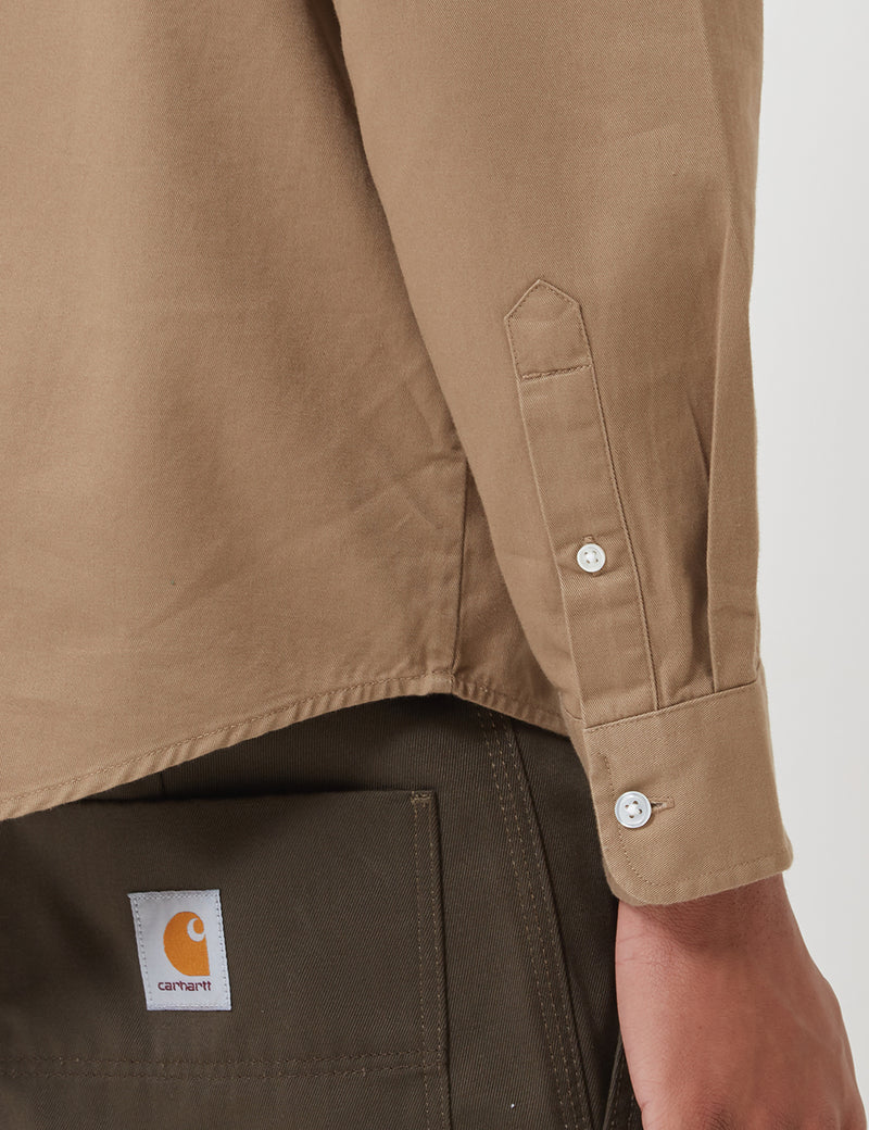 Chemise Carhartt-WIP L/S Madison - Cuir Kaki