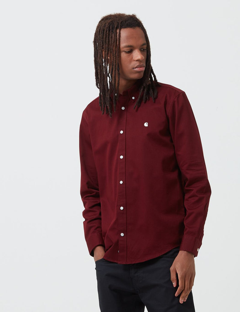 Carhartt-WIP Madison Shirt - Bordeaux/Wax