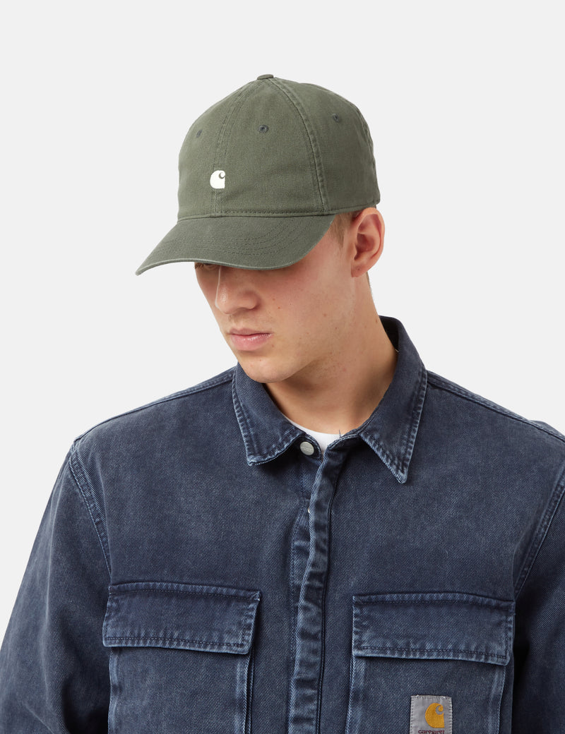 Casquette Carhartt-WIP Madison Logo - Vert Buis/Cire