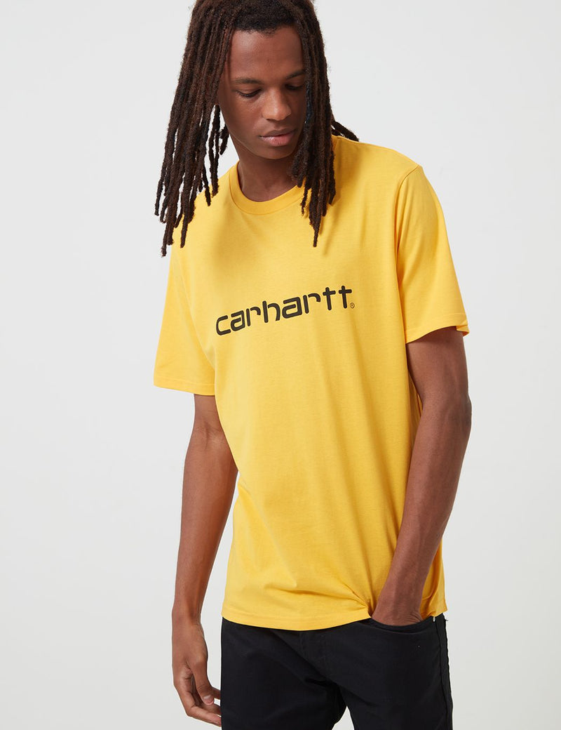 Carhartt-WIP Script T-Shirt - Sunflower/Black