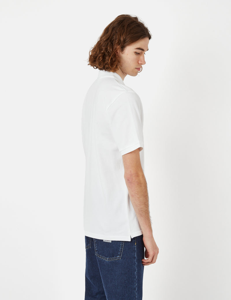 Carhartt-WIP Chase Pique Polo Shirt - White