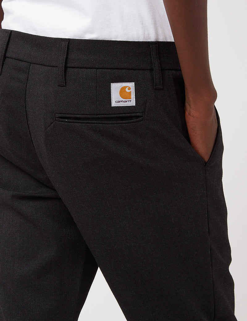 Carhartt-WIP Sid Pant Wool (Slim Fit) - Black Heather