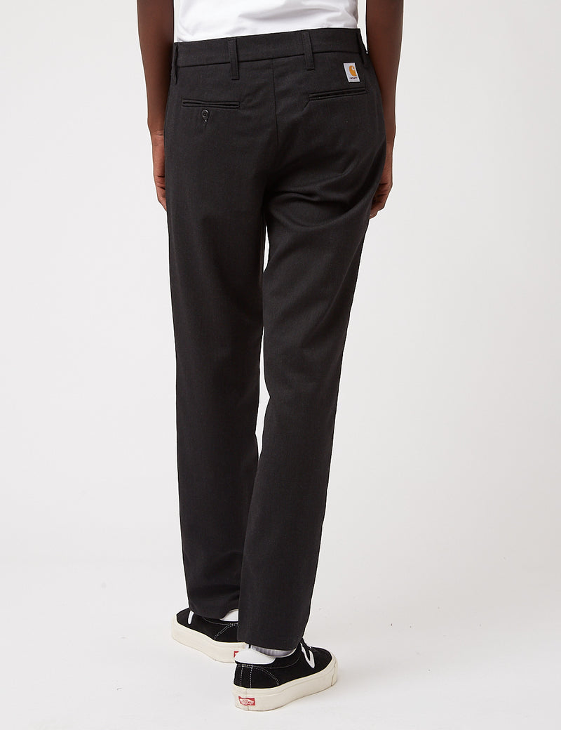 Carhartt-WIP Sid Pant Wool (Slim Fit) - Black Heather