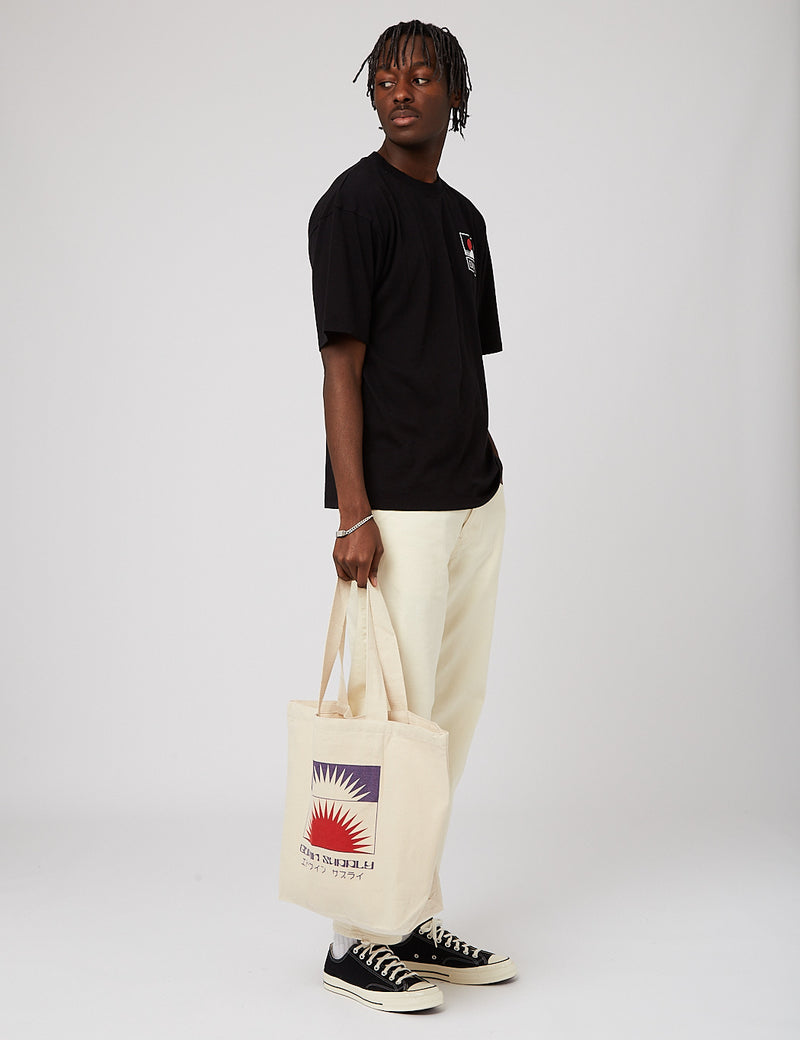 Edwinトートバッグショッパーイッパンプリント-ナチュラル