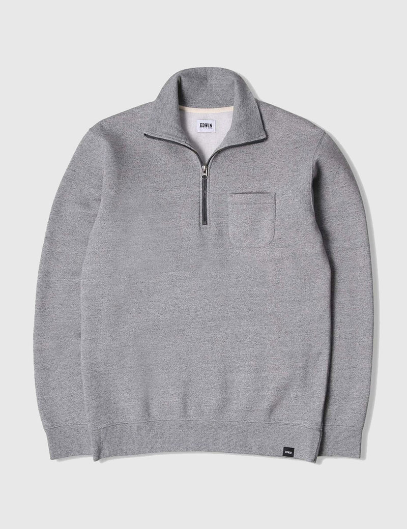 Edwin Warm Up Popover Sweatshirt - Mouline Grey