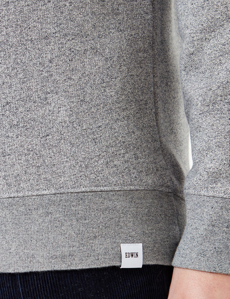 Sweatshirt Edwin Warm Up Popover - Gris Mouline