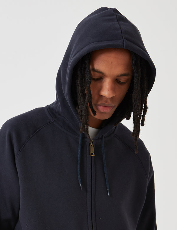 Veste à Capuche Zippée Carhartt-WIP Chase - Dark Navy Blue