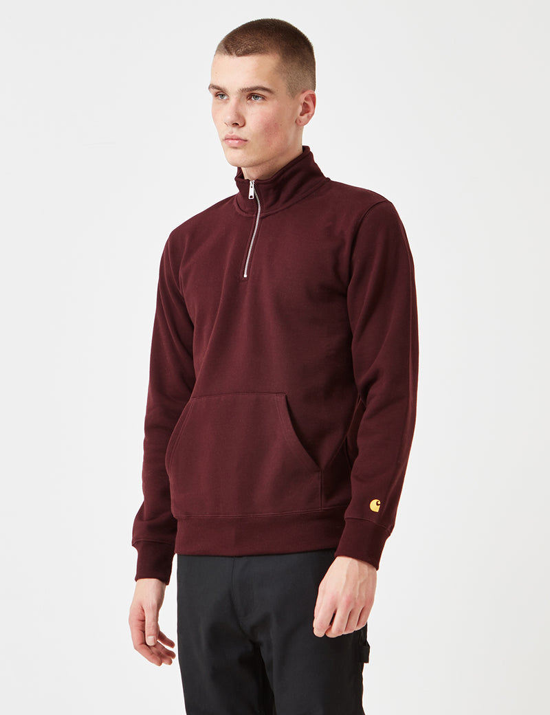 Carhartt-WIP Chase Half-Zip Sweatshirt - Damson Purple