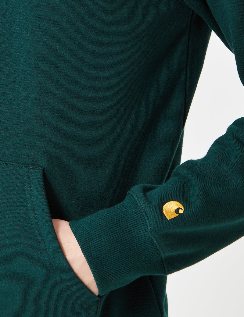 Sweat à Demi-Zip Carhartt-WIP Chase - Parsley Green