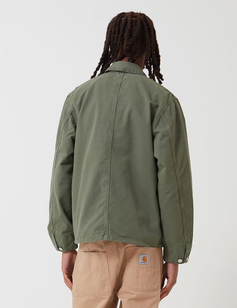 Carhartt-WIP Michigan Coat (Cotton Newcomb Drill) - Dollar Green