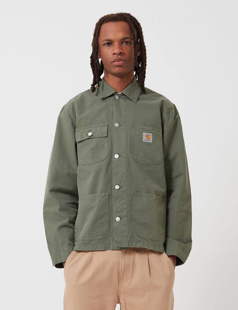 Carhartt-WIP Michigan Coat (Cotton Newcomb Drill) - Dollar Green