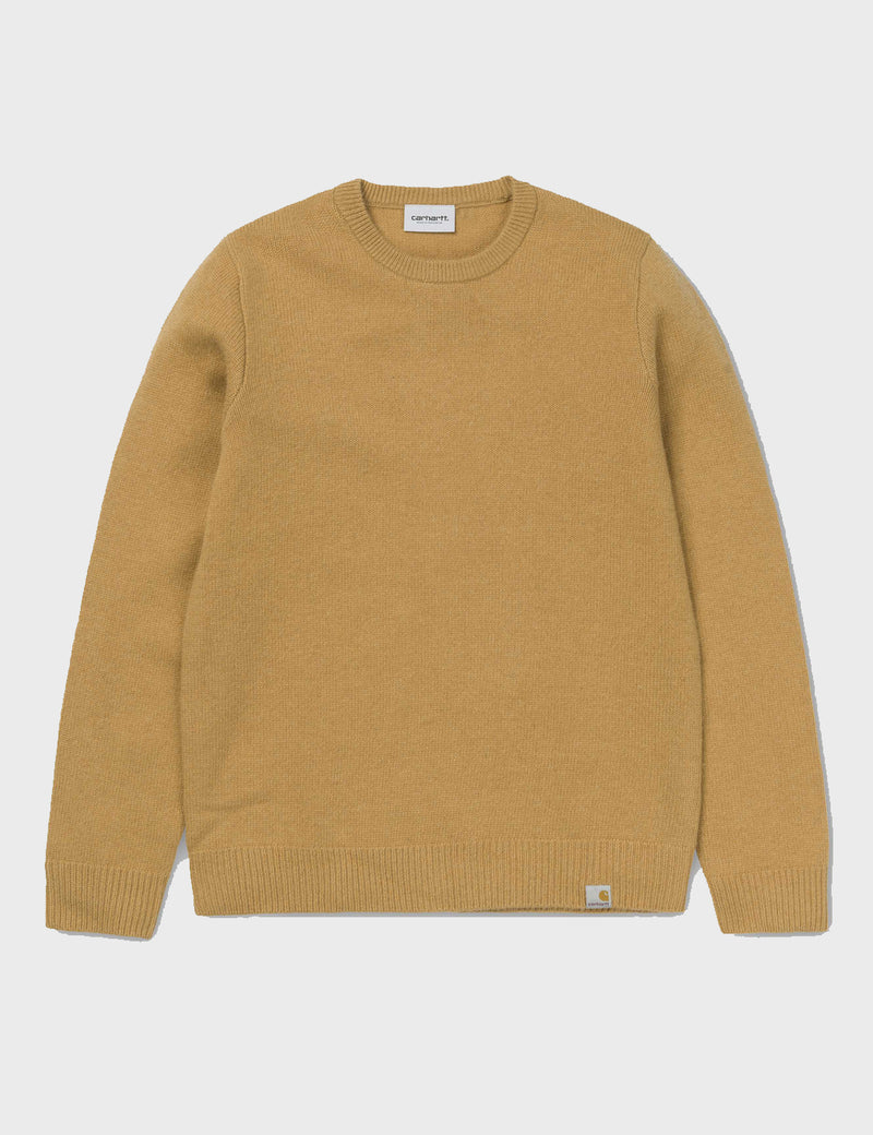 Carhartt-WIP Allen Knit Sweatshirt - Fawn Yellow
