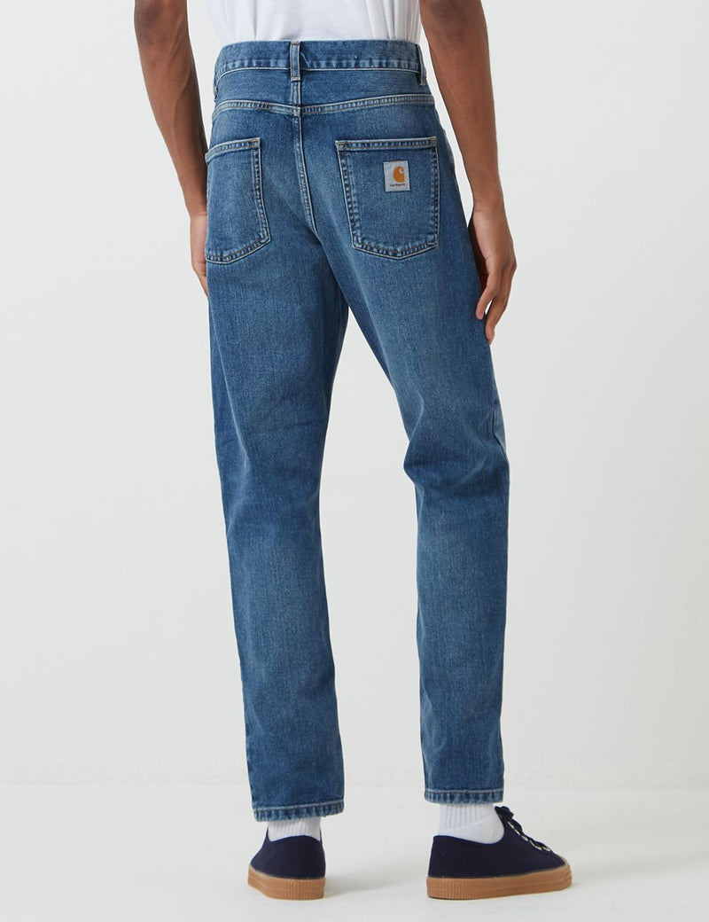 Carhartt-WIP Newel Denim Pant (Relaxed Tapered) - Blue, Mid Worn Wash