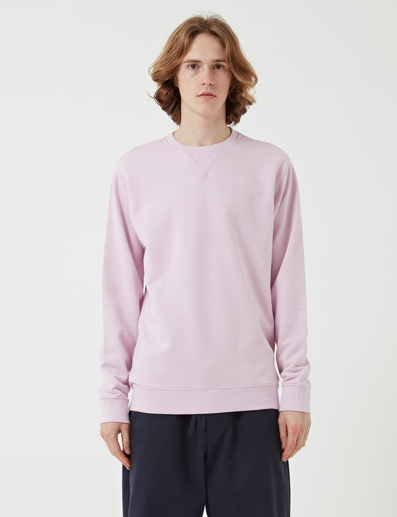 Sweat ras du cou Edwin Classic - Rose